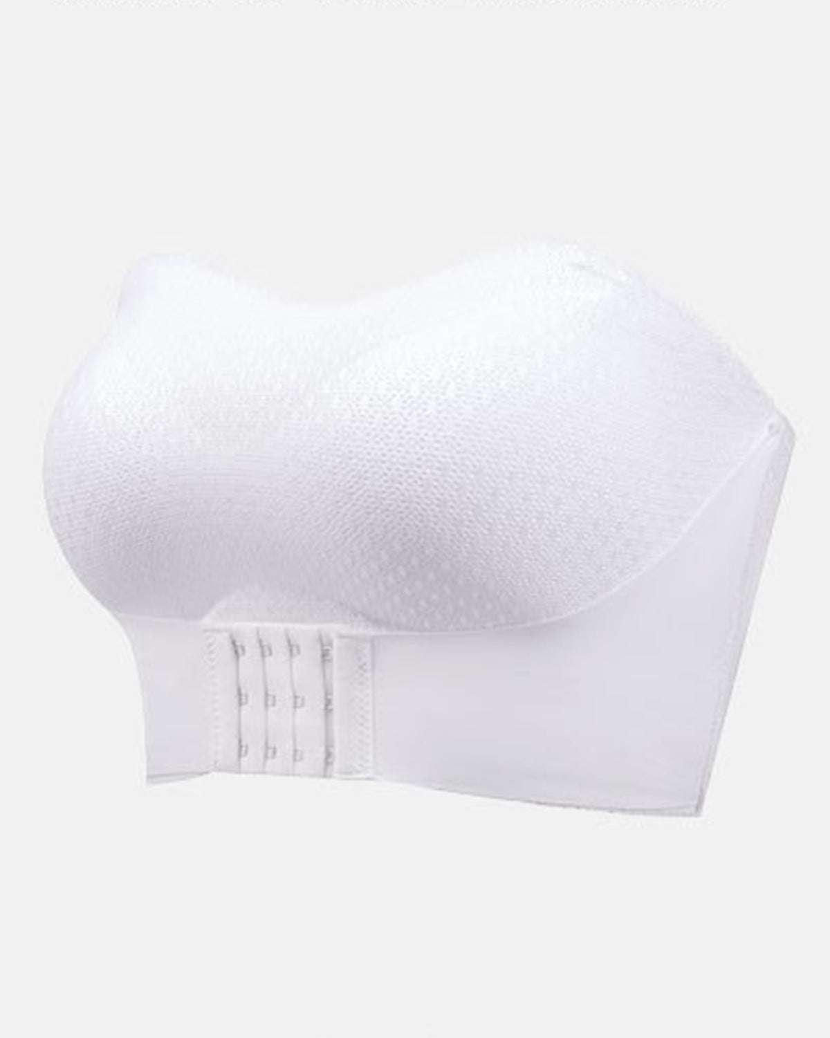 Full Support Non-Slip Convertible Bandeau Bra, Women Gathering Plus Size Push Up Strapless Bra