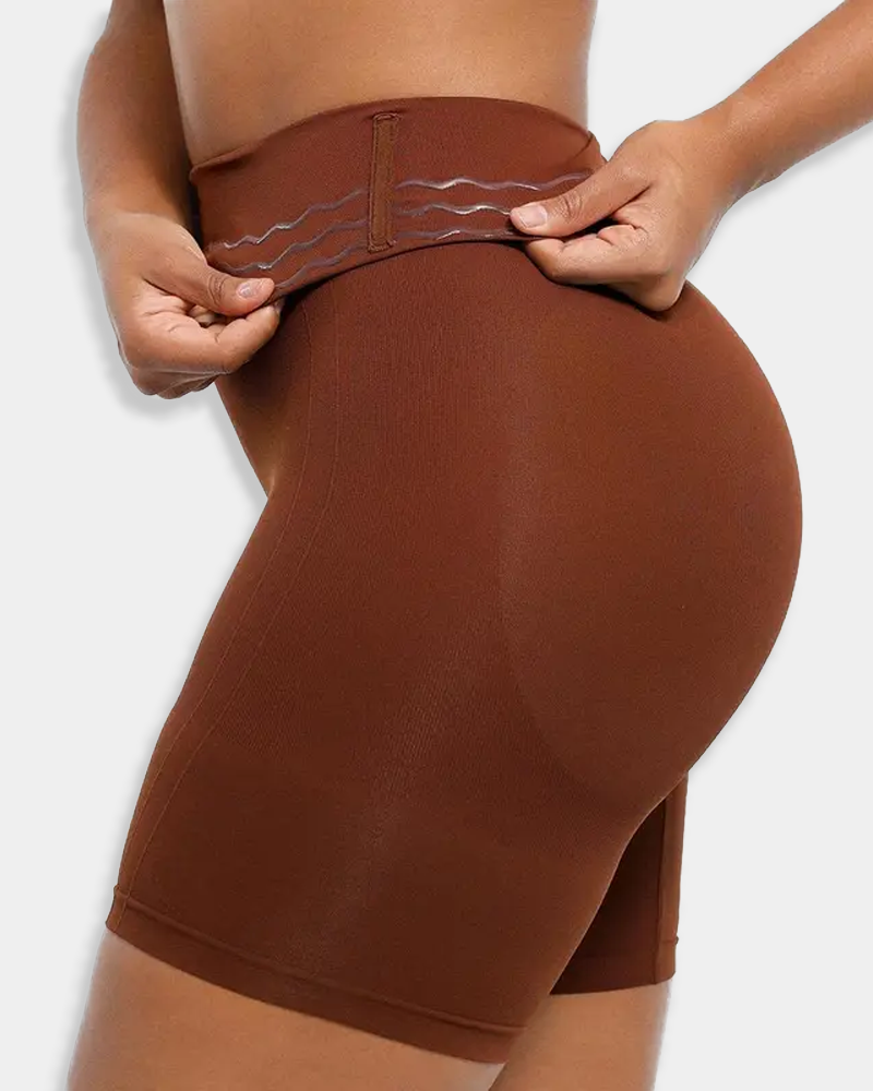 High Waist Seamless Sculpting Shorts with Tummy & Hip Shaping