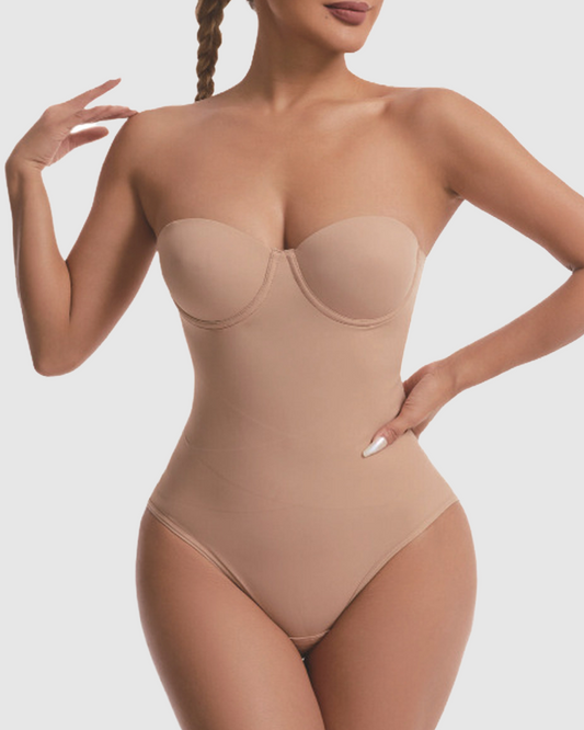 Underwire Shaping Bodysuit with Detachable Straps & Tummy Control