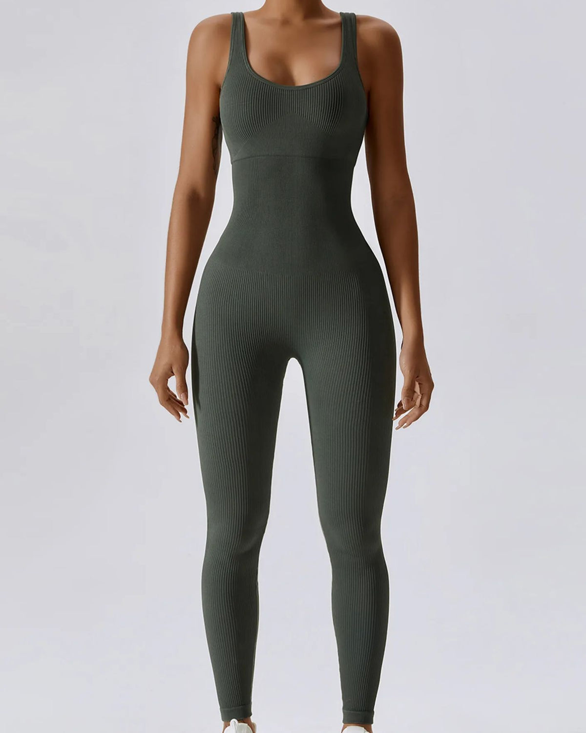 Slim-Fit Stretch Jumpsuit With Seamless Tummy Tuck