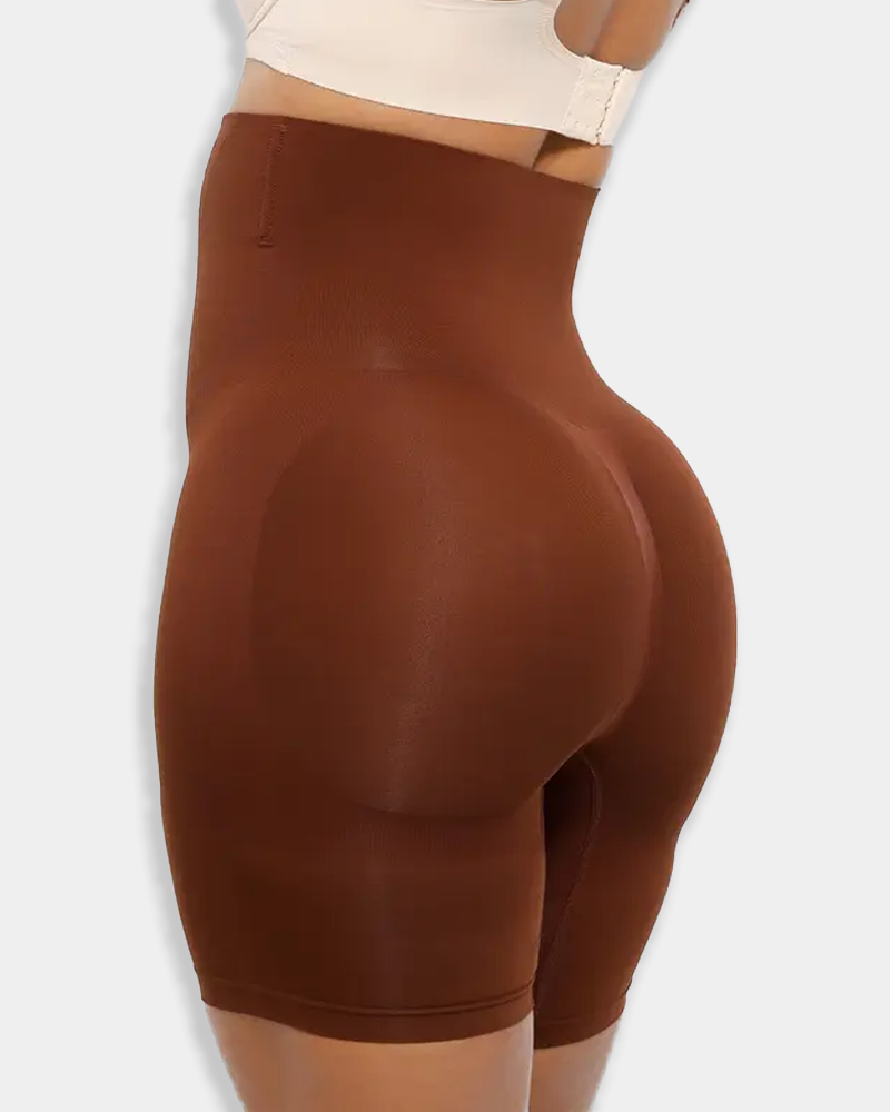 High Waist Seamless Sculpting Shorts with Tummy & Hip Shaping