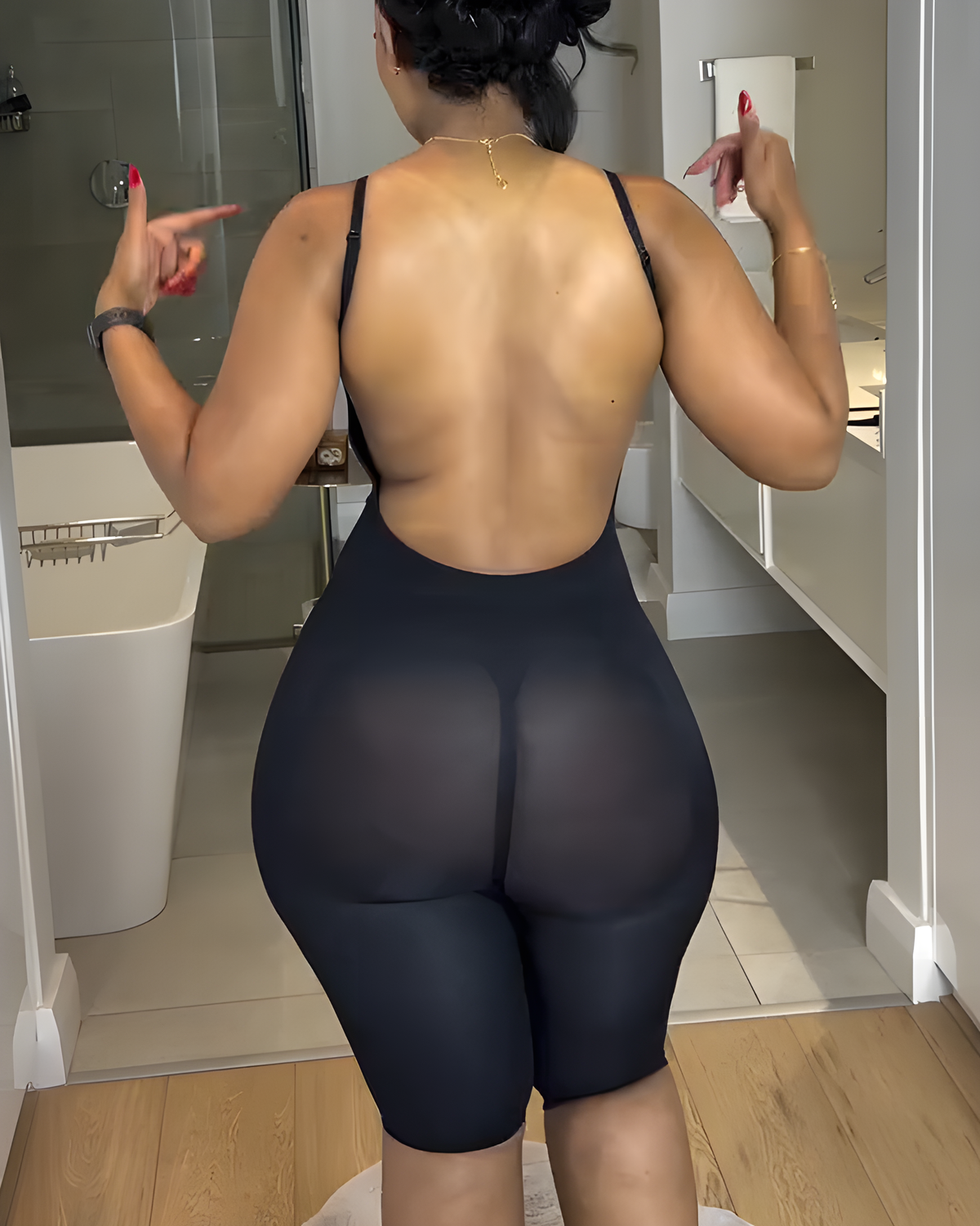 Seamless Backless Mid-Length Full Body Shaper