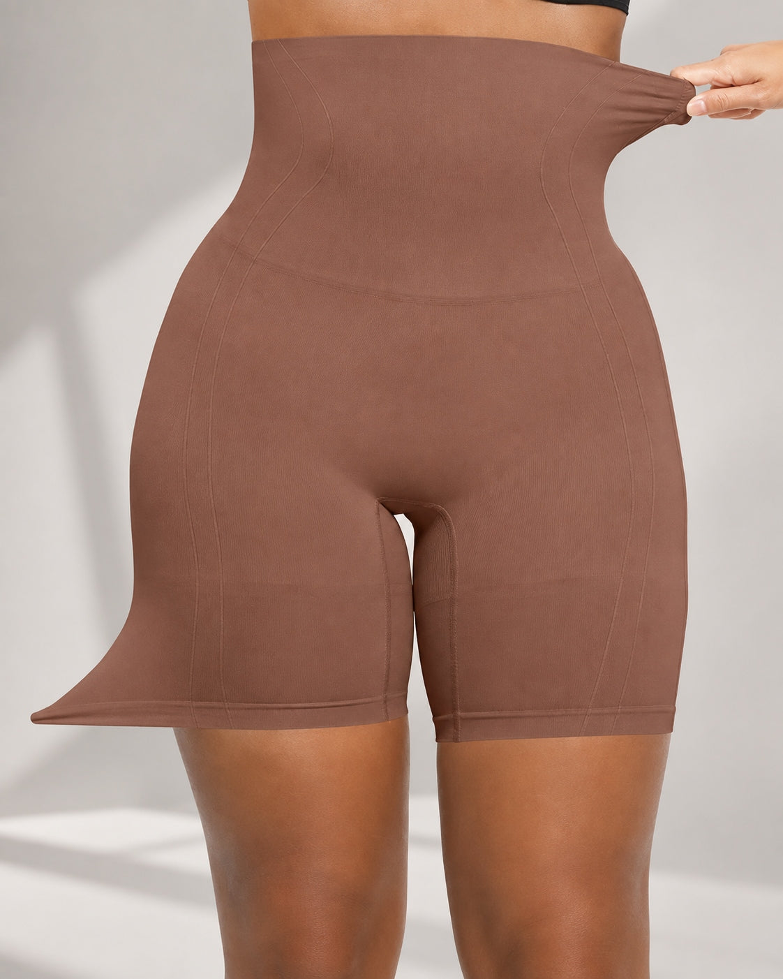 High Waist Seamless Sculpting Shorts with Tummy & Hip Shaping