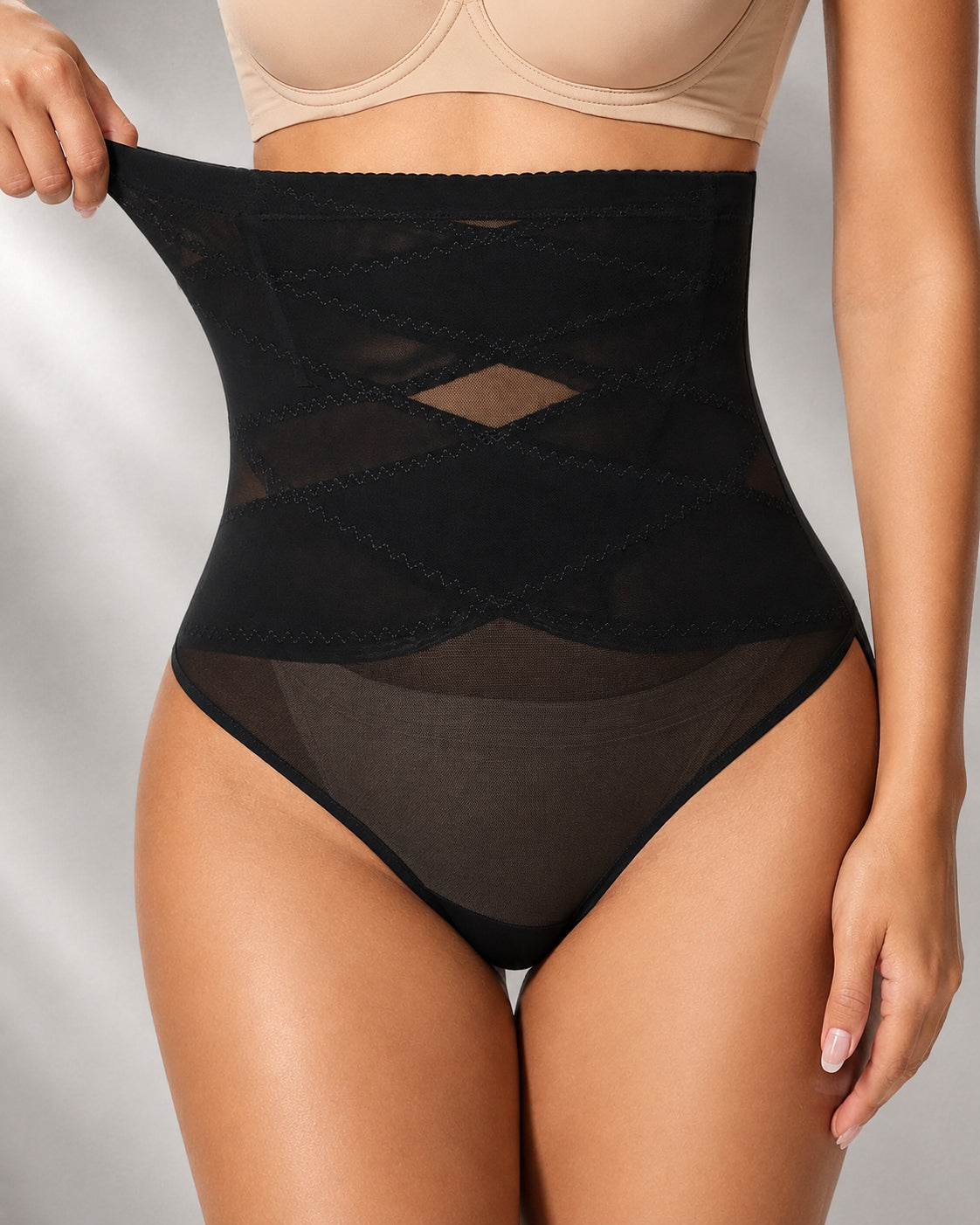 Cross High Waist Shaping Briefs