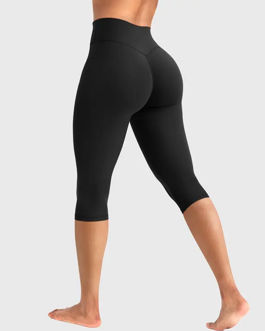 Seamless High Waist 7/8 Yoga Pants Comfort Tummy Control Leggings