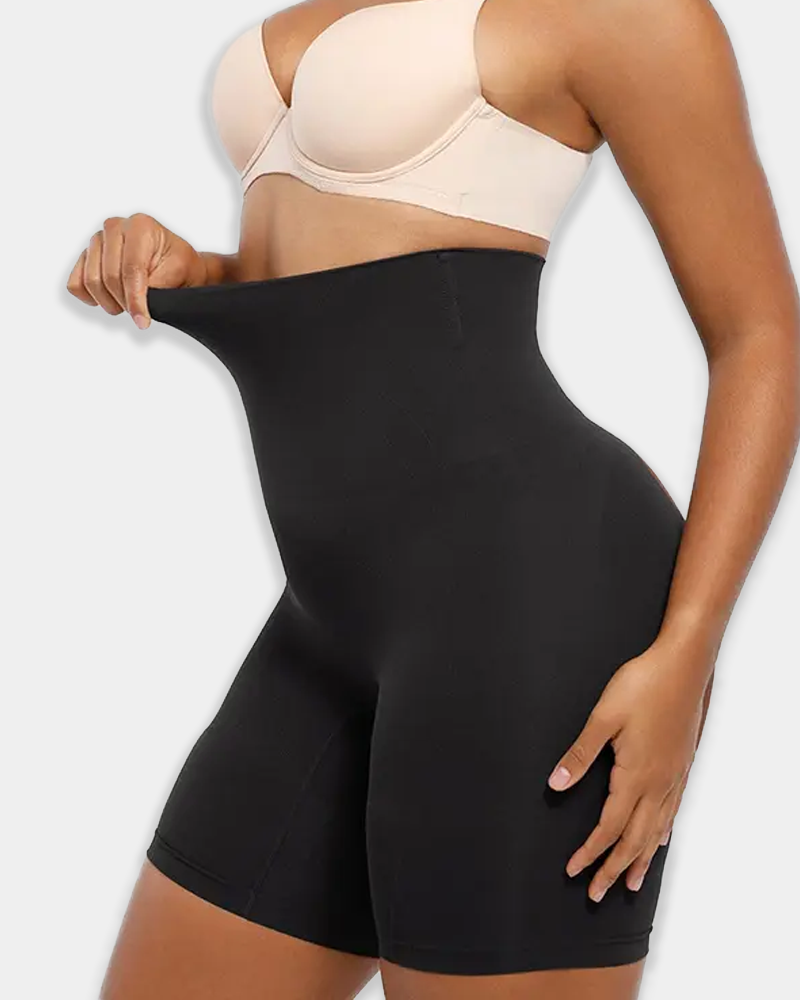 High Waist Seamless Sculpting Shorts with Tummy & Hip Shaping