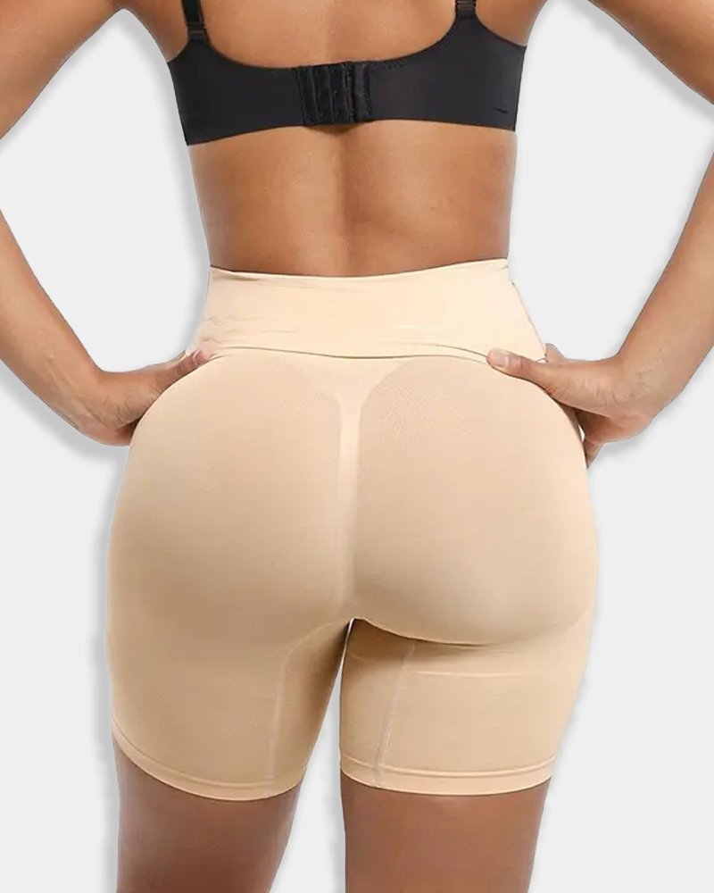 High Waist Seamless Sculpting Shorts with Tummy & Hip Shaping