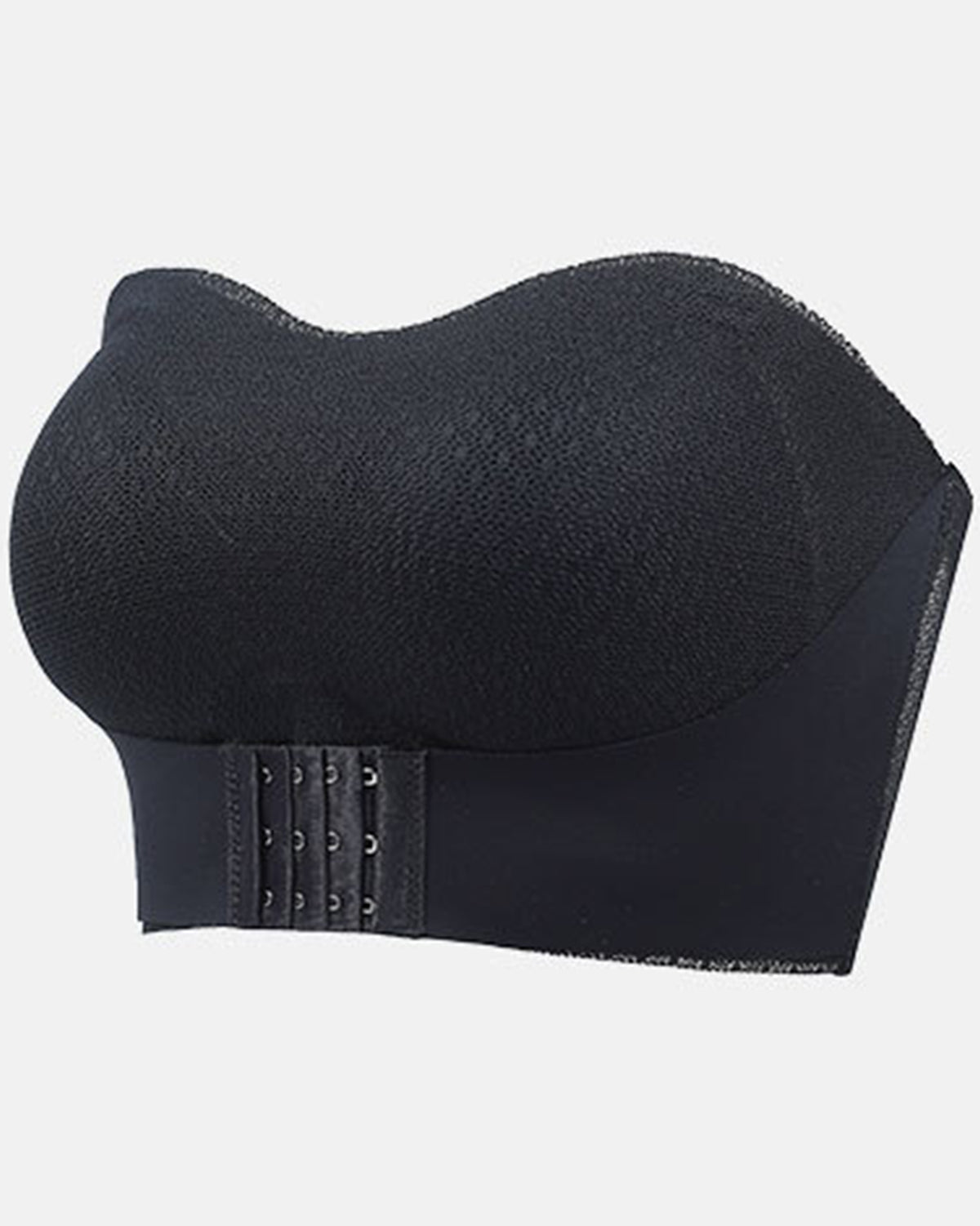 Full Support Non-Slip Convertible Bandeau Bra, Women Gathering Plus Size Push Up Strapless Bra